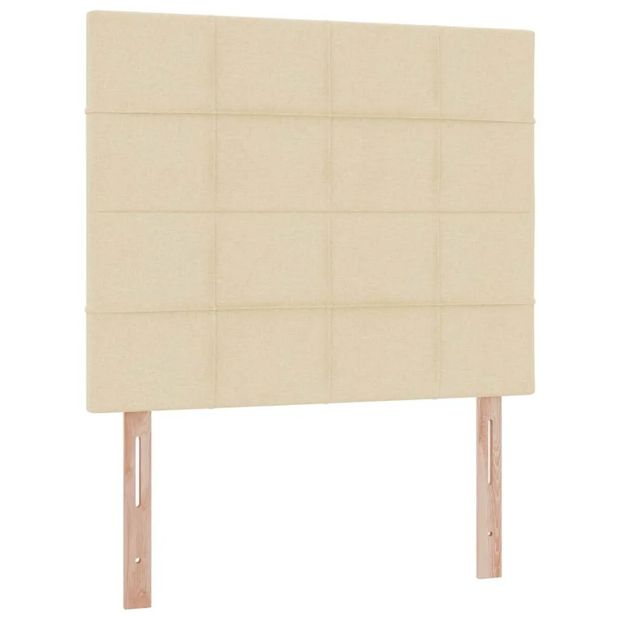 Lit de rangement LED avec matelas Crème 120 x 190 cm Tissu - 10
