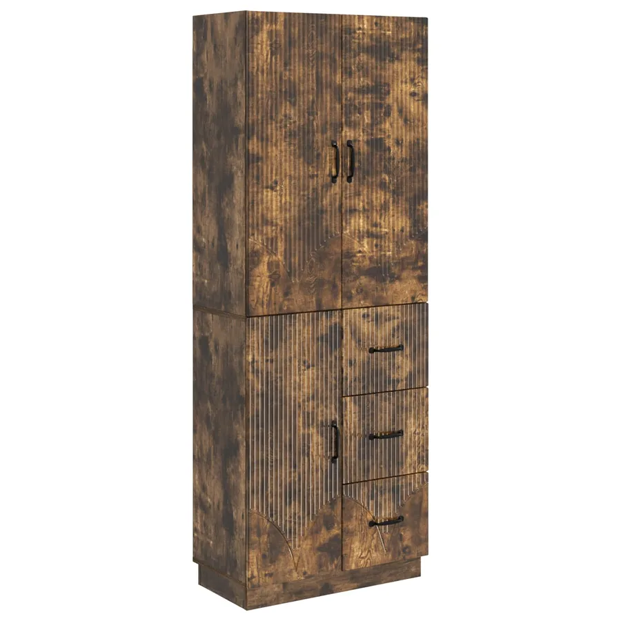 Ensemble de Meubles 2 pcs Chêne fumé Bois d'ingénierie - 2
