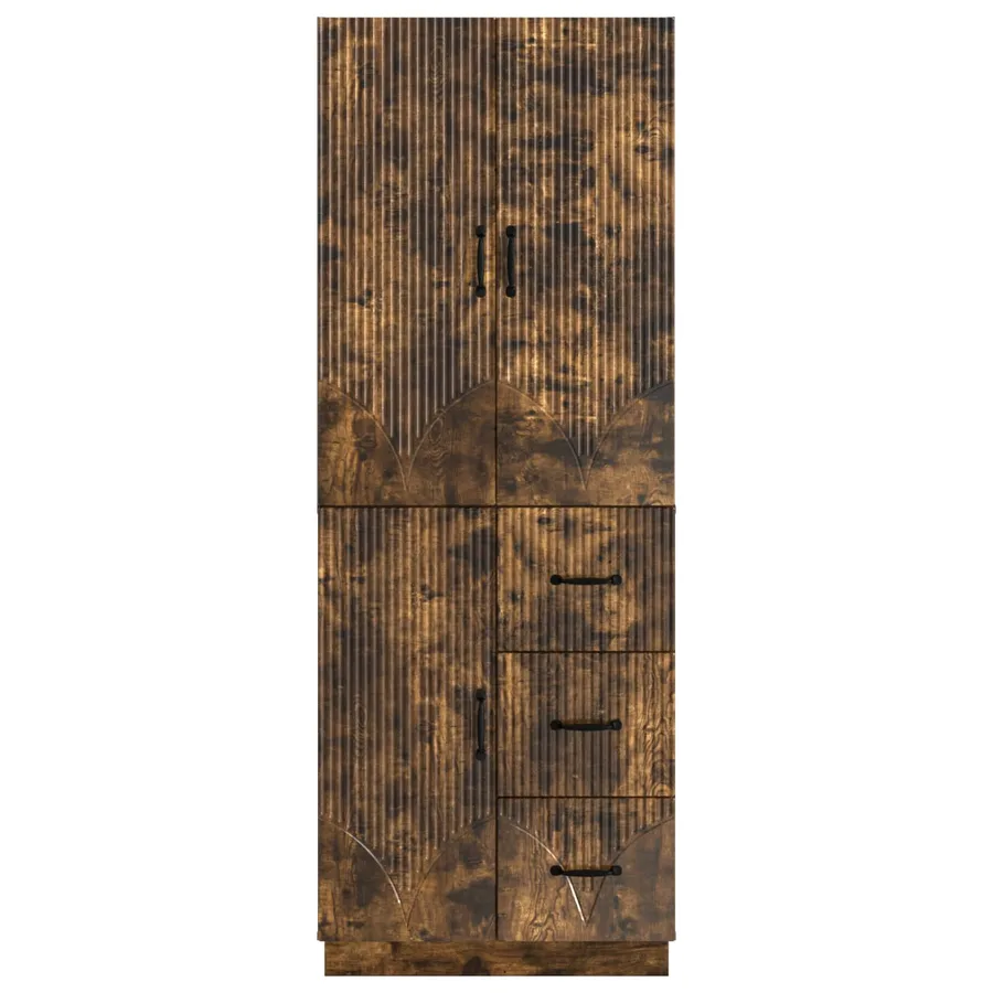 Ensemble de Meubles 2 pcs Chêne fumé Bois d'ingénierie - 5
