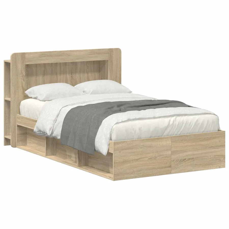 Cadre de lit avec rangement Chêne Sonoma 120 x 190 cm - 2