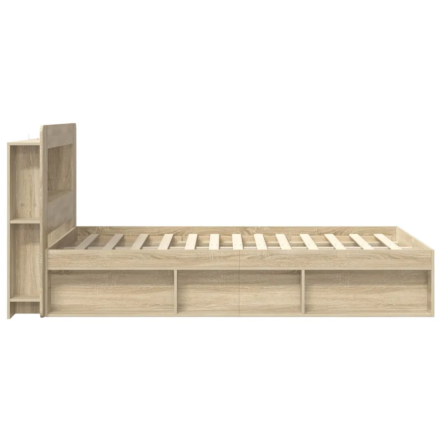 Cadre de lit avec rangement Chêne Sonoma 120 x 190 cm - 4