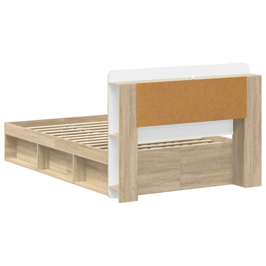 Cadre de lit avec rangement Chêne Sonoma 120 x 190 cm - 5