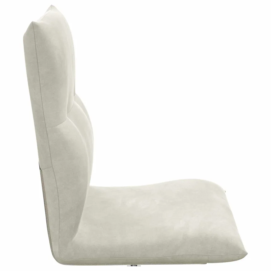 Fauteuil de sol ajustable Crème Velours - 5