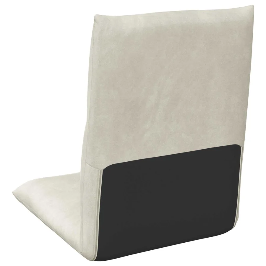 Fauteuil de sol ajustable Crème Velours - 6