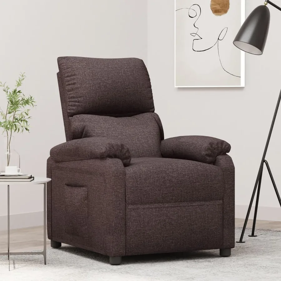 Fauteuil inclinable Marron foncé Tissu