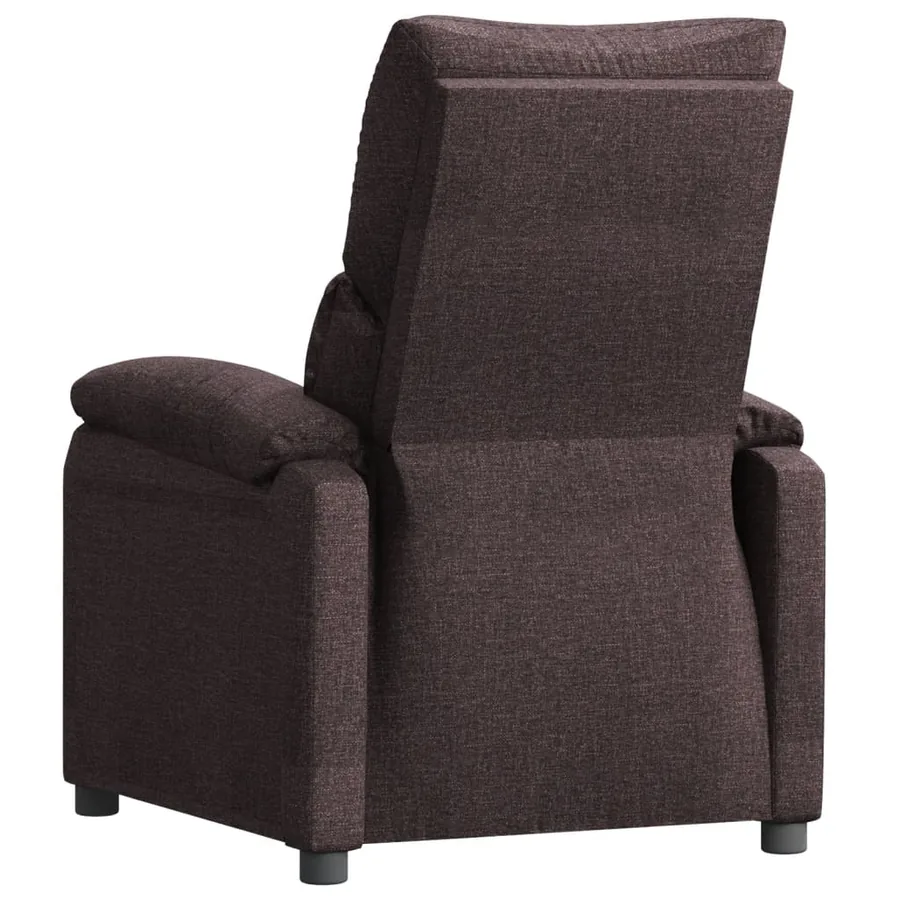 Fauteuil inclinable Marron foncé Tissu - 5