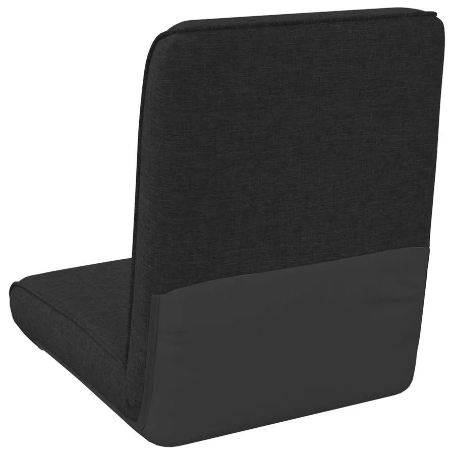 Fauteuil de sol ajustable Noir Tissu - 6