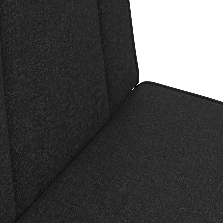 Fauteuil de sol ajustable Noir Tissu - 7