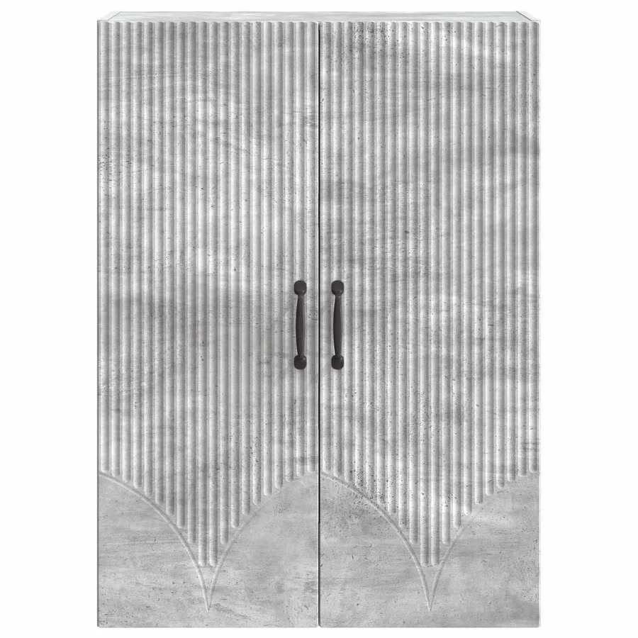 Armoire Murale Gris béton 66 x 34,5 x 90 cm Bois d'ingénierie - 4