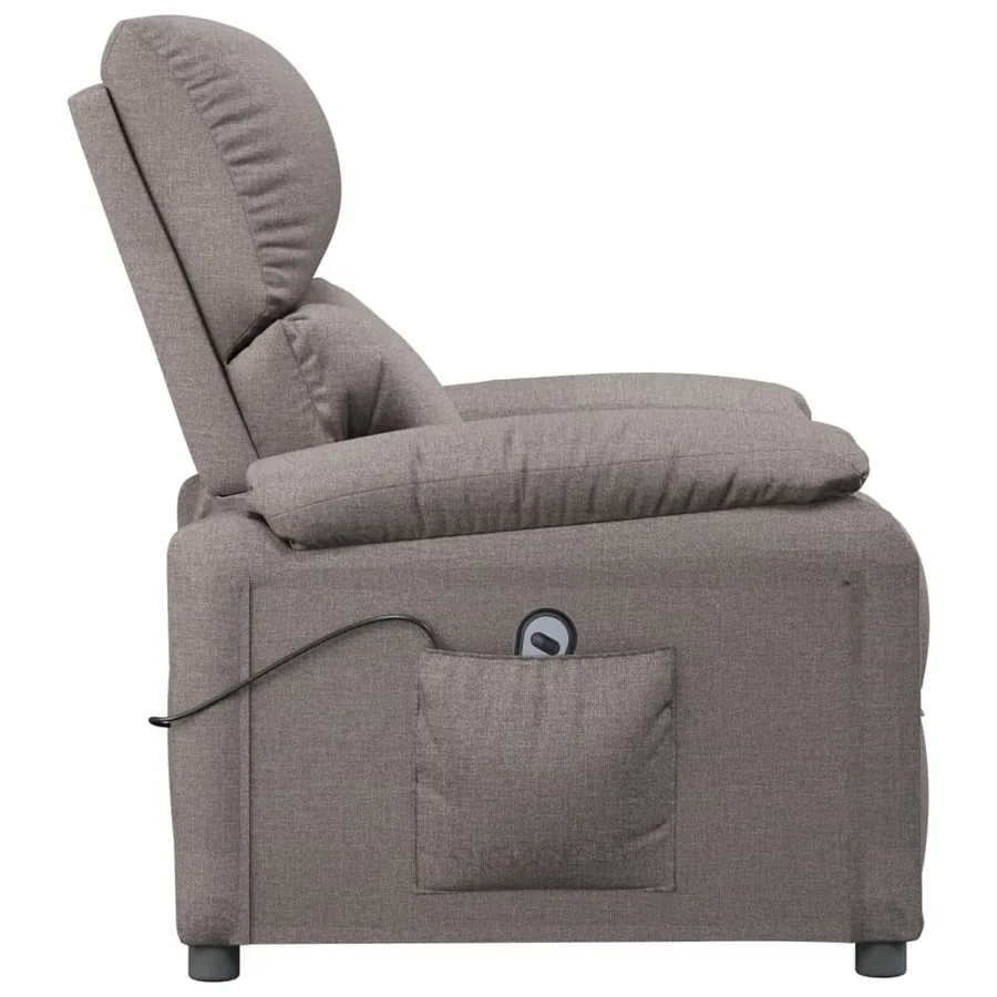Fauteuil inclinable électrique Taupe Tissu - 5