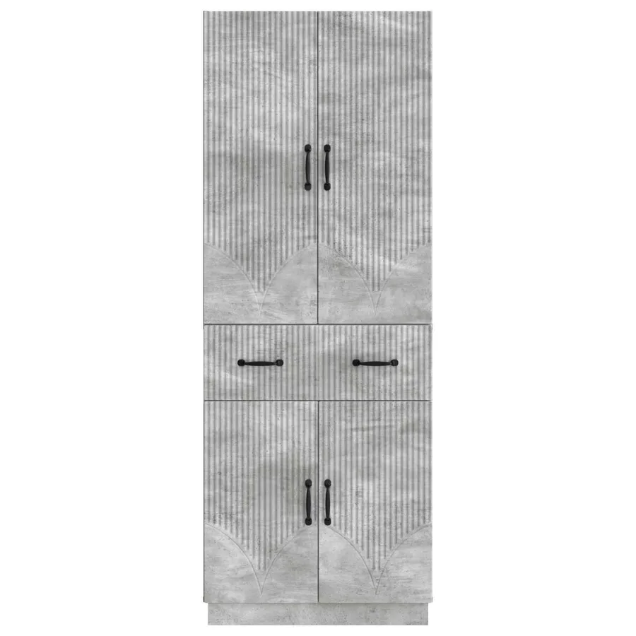 Ensemble de Meubles 2 pcs Gris béton Bois d'ingénierie - 5