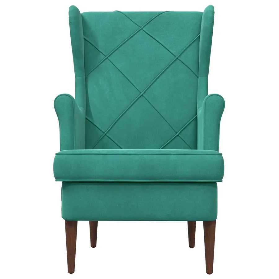Fauteuil Turquoise Velours - 4
