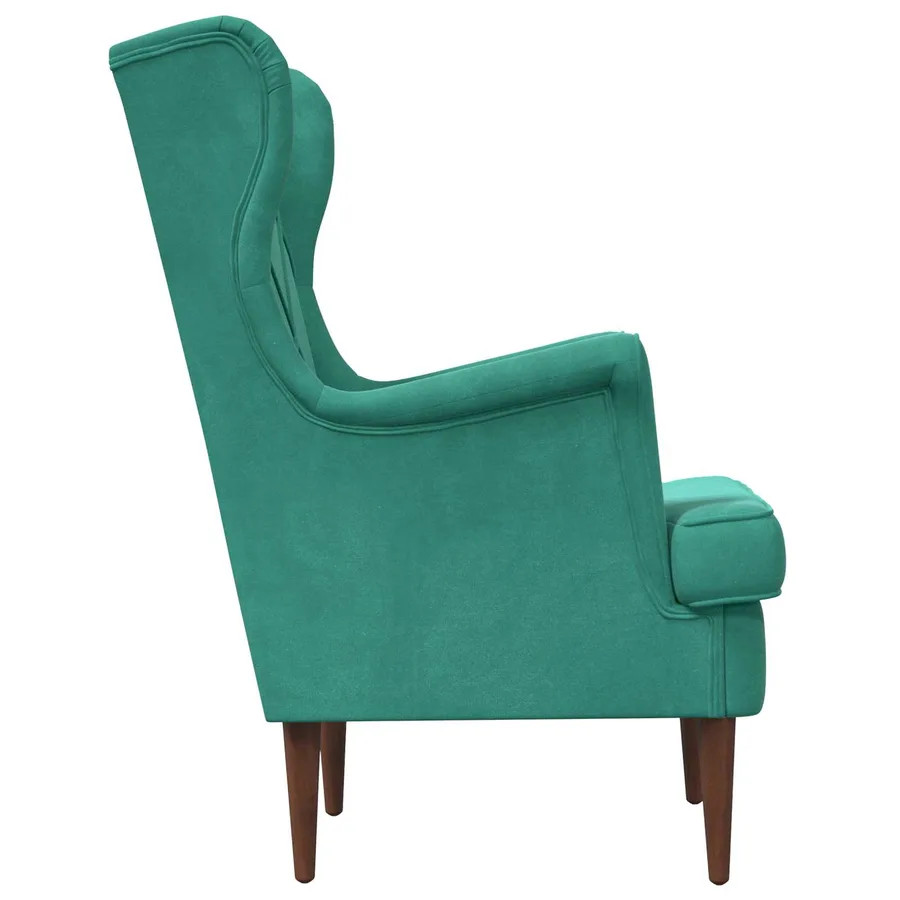 Fauteuil Turquoise Velours - 5