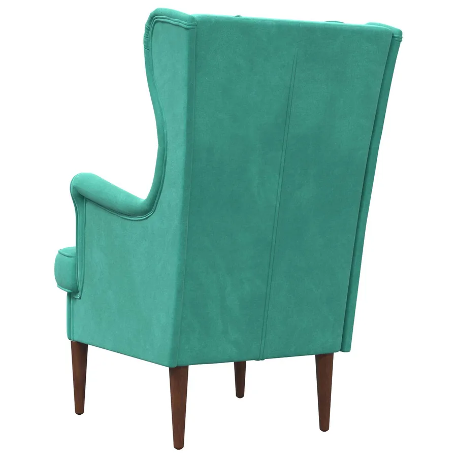 Fauteuil Turquoise Velours - 6