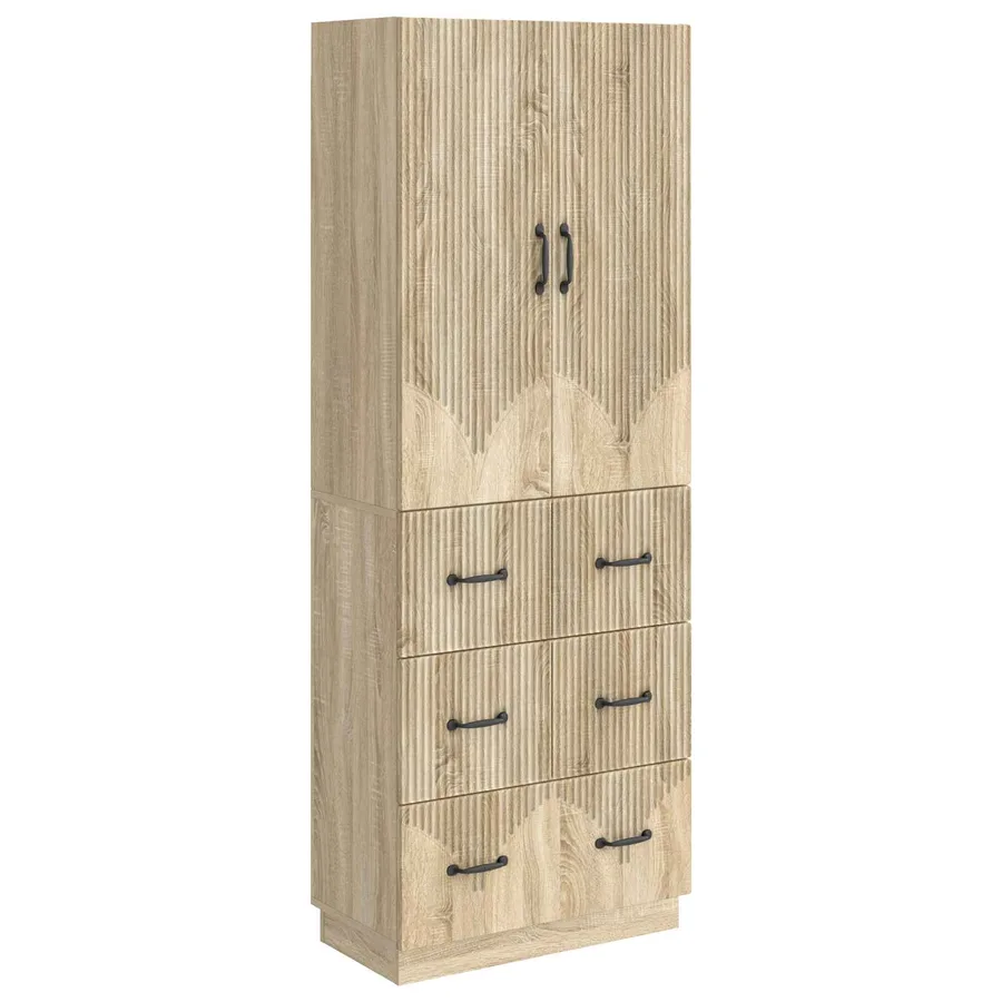 Ensemble de Meubles 2 pcs Chêne Sonoma 66 x 34,5 x 87 cm - 2