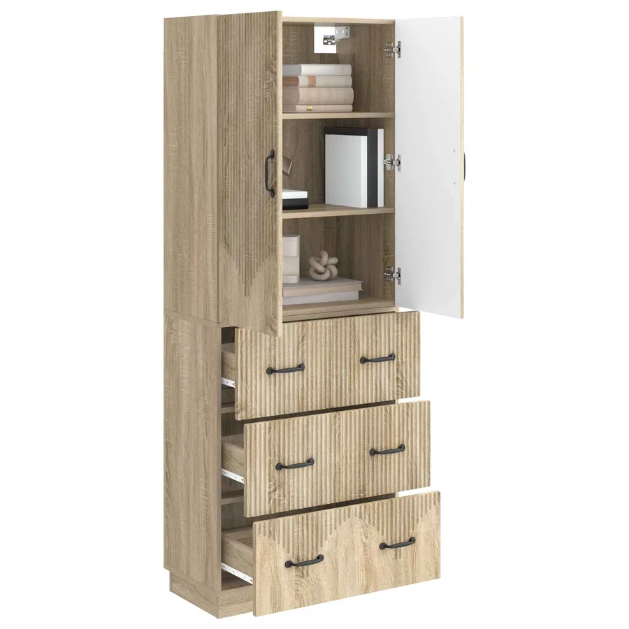 Ensemble de Meubles 2 pcs Chêne Sonoma 66 x 34,5 x 87 cm - 3