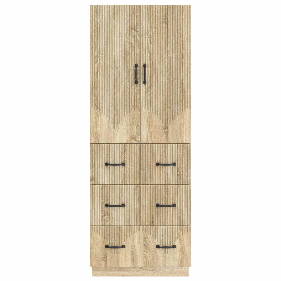 Ensemble de Meubles 2 pcs Chêne Sonoma 66 x 34,5 x 87 cm - 5