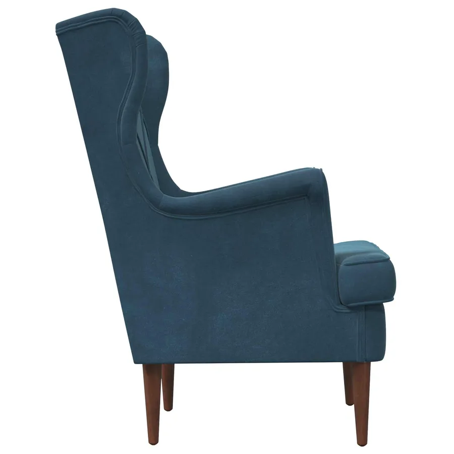 Fauteuil Bleu Velours - 5