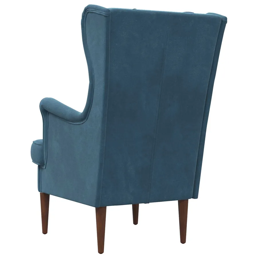 Fauteuil Bleu Velours - 6