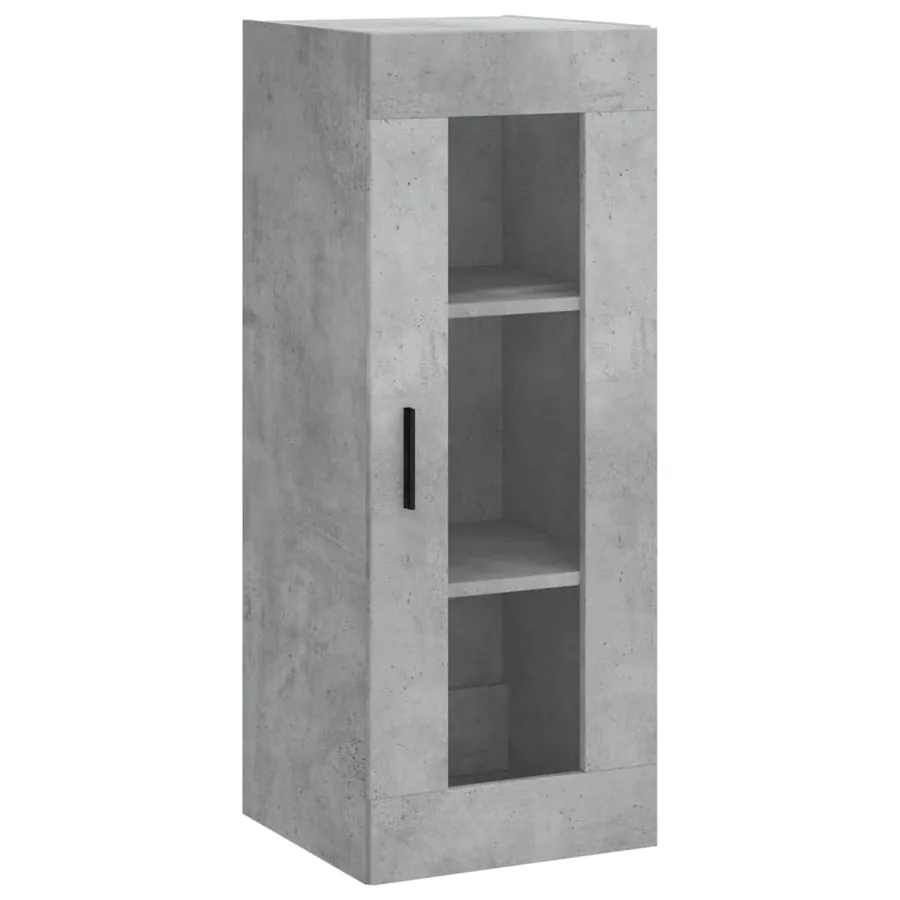 Buffet haut Gris béton 34,5x34x180 cm Bois d'ingénierie - 5