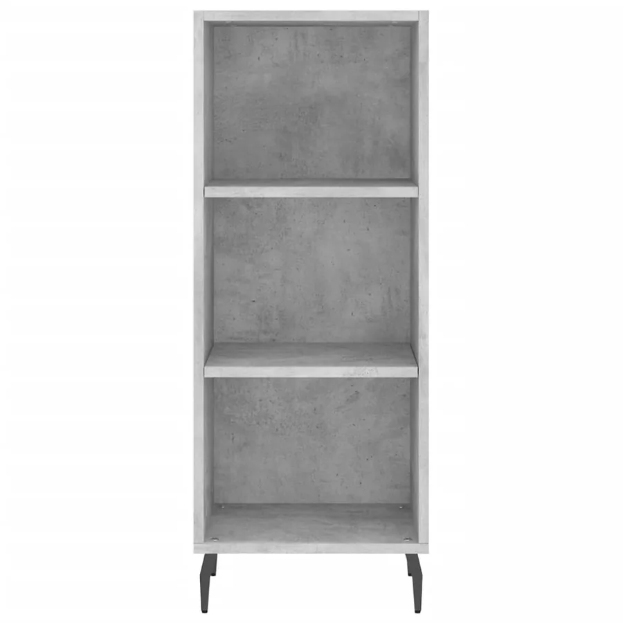 Buffet haut Gris béton 34,5x34x180 cm Bois d'ingénierie - 8