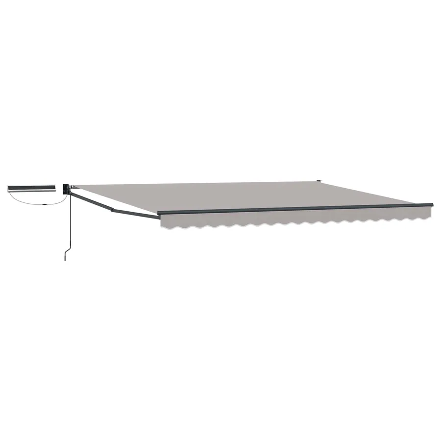 Auvent rétractable électrique Gris clair et anthracite 5 x 3 m - 2