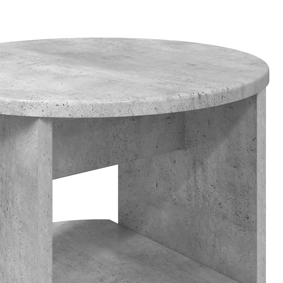 Meuble d'appoint 2 pcs Gris Béton Ø40 x 50 cm Bois d’ingénierie - 8