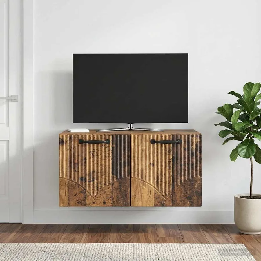 Meuble TV mural Bois ancien 59,5 x 41 x 30 cm Bois d'ingénierie - 4