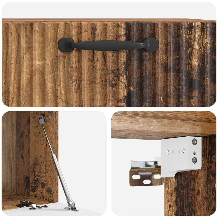 Meuble TV mural Bois ancien 59,5 x 41 x 30 cm Bois d'ingénierie - 9