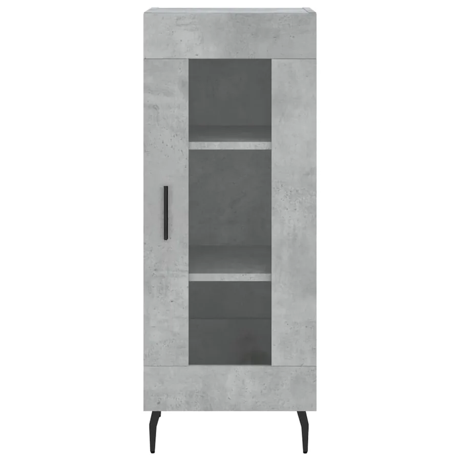 Buffet haut Gris béton 34,5x34x180 cm Bois d'ingénierie - 8