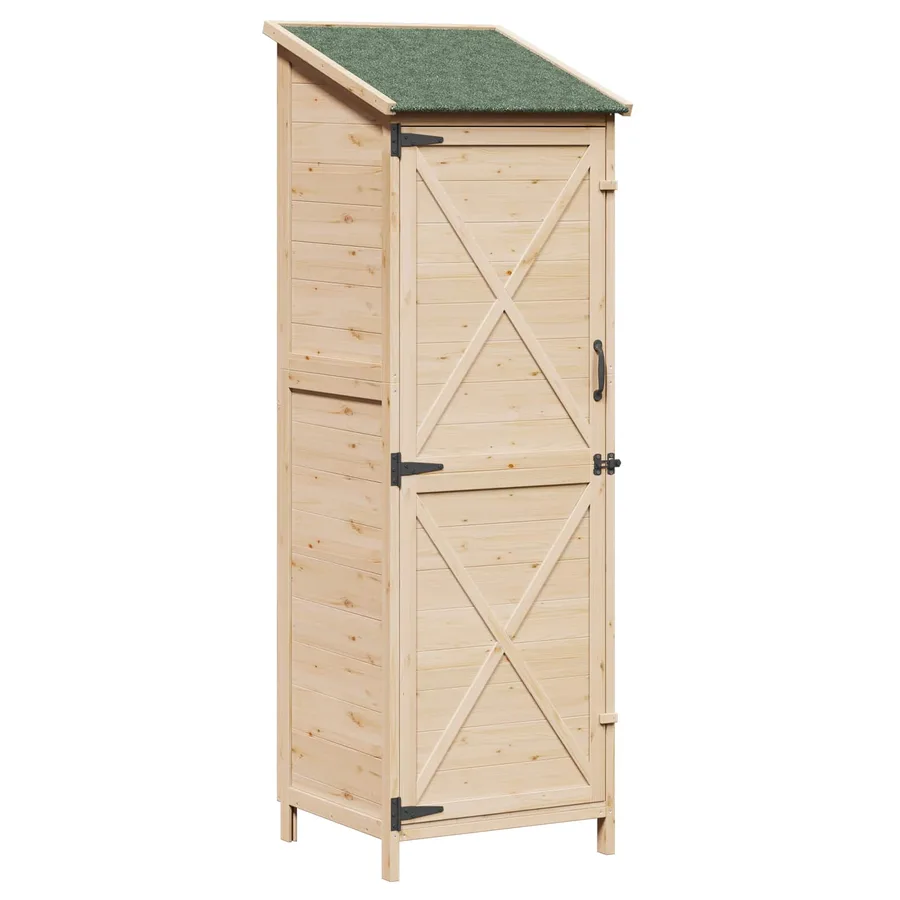 Abri de jardin avec toit Naturel 59,5 x 56 x 176,5 cm - 2