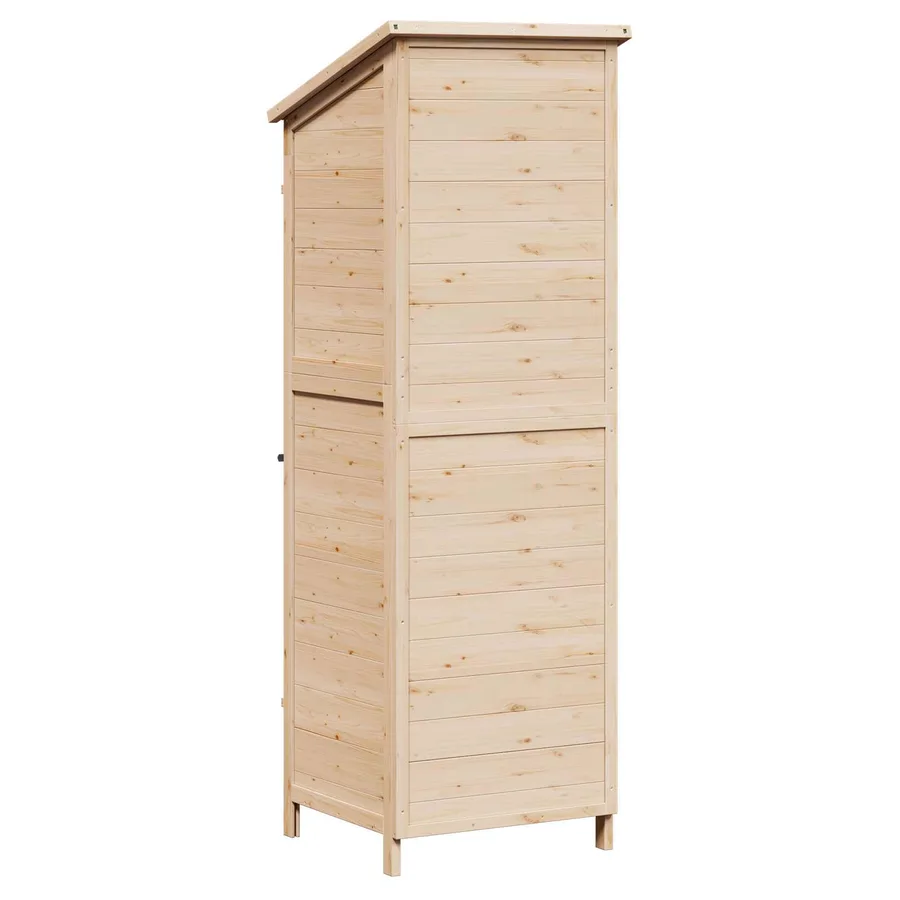 Abri de jardin avec toit Naturel 59,5 x 56 x 176,5 cm - 7
