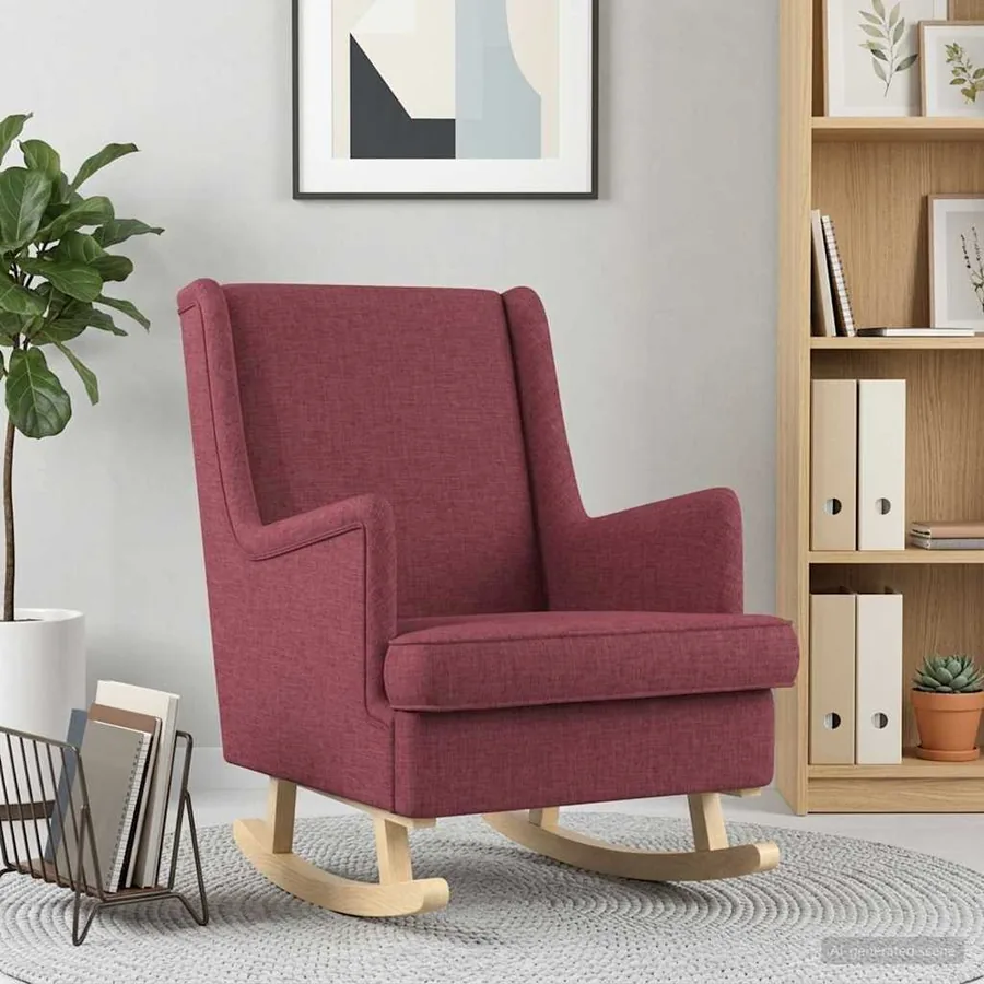 Chaise à bascule Bordeaux 62 x 80 x 85 cm tissu
