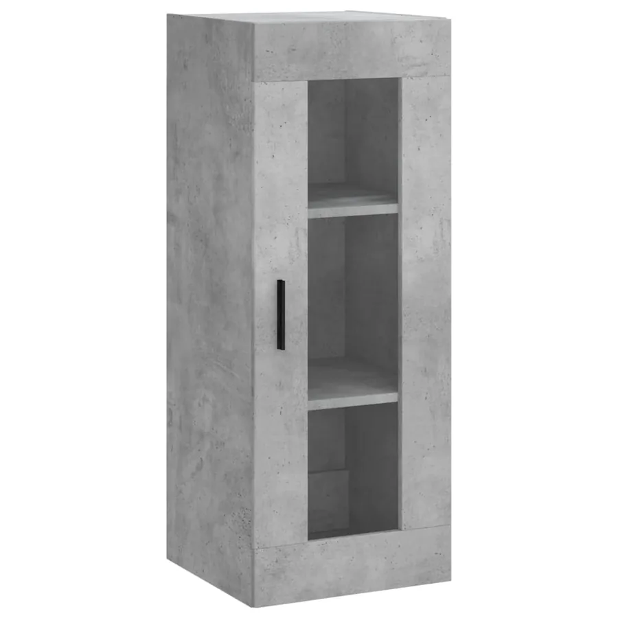 Buffet haut Gris béton 34,5x34x180 cm Bois d'ingénierie - 5