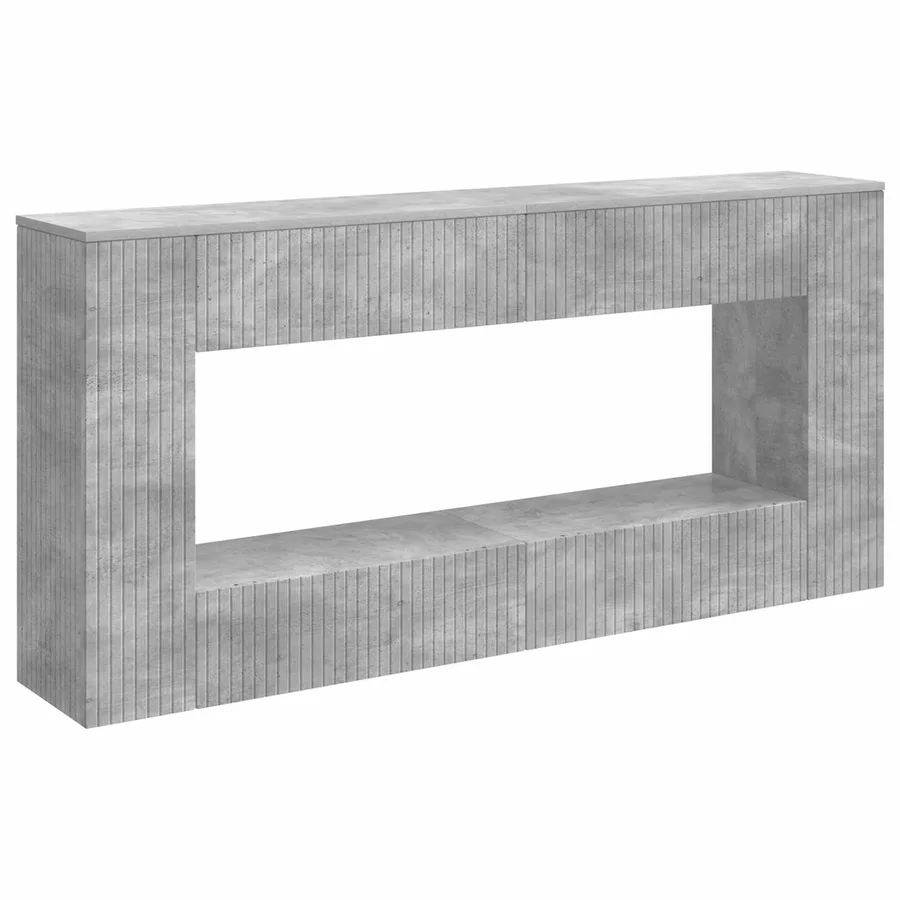 Table console Gris Béton 155 x 29 x 74 cm Bois d’ingénierie - 2