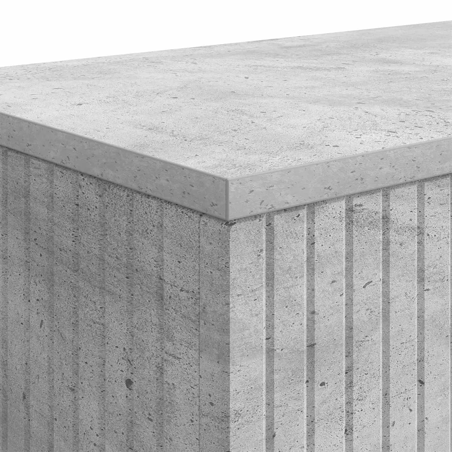Table console Gris Béton 155 x 29 x 74 cm Bois d’ingénierie - 8