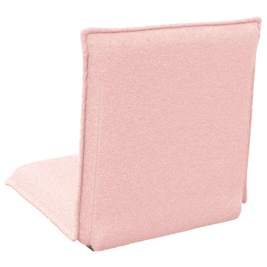 Fauteuil de sol ajustable Rose Tissu en laine de mouton - 6
