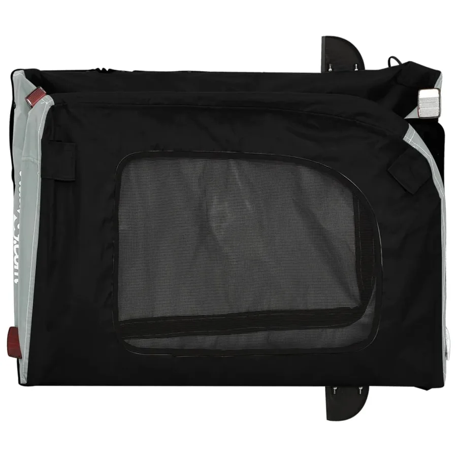 Remorque de vélo pour animaux de compagnie gris et noir - 10