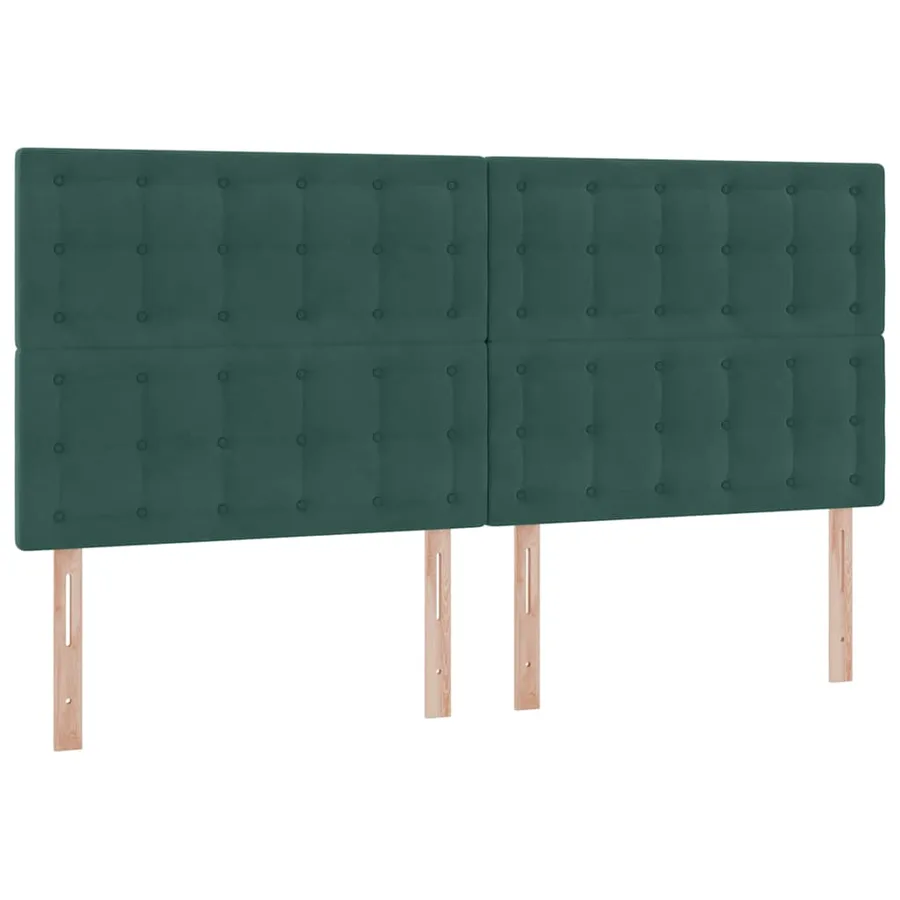 Lit de rangement LED avec matelas Vert foncé 200 x 200 cm - 10