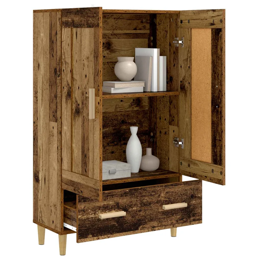 Haut Armoire Bois ancien 70 x 31 x 115 cm Bois d'ingénierie - 2