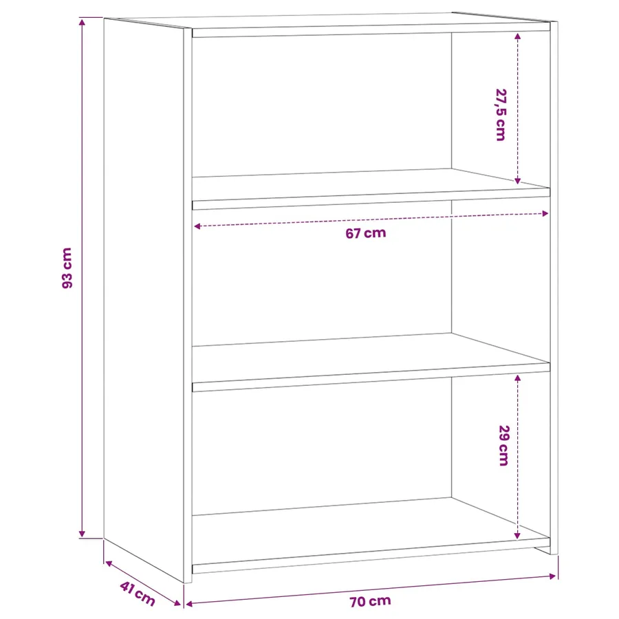 Buffet Chêne artisanal 70 x 41 x 93 cm Bois d'ingénierie - 7