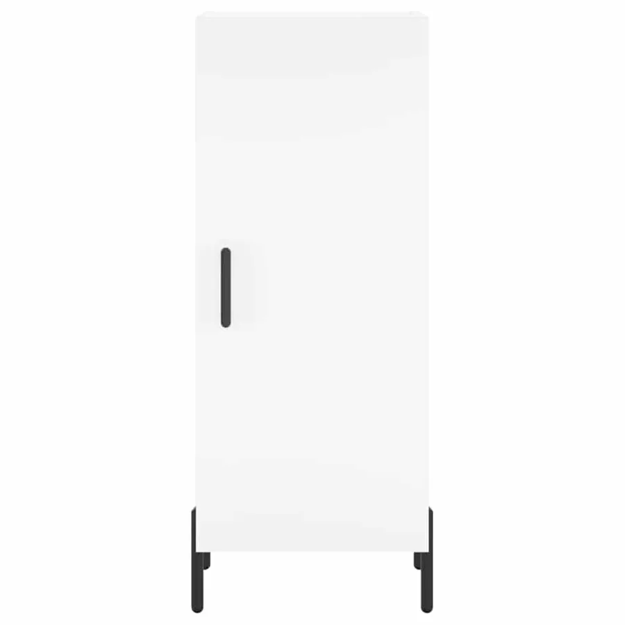 Buffet haut Blanc 34,5x34x180 cm Bois d'ingénierie - 6