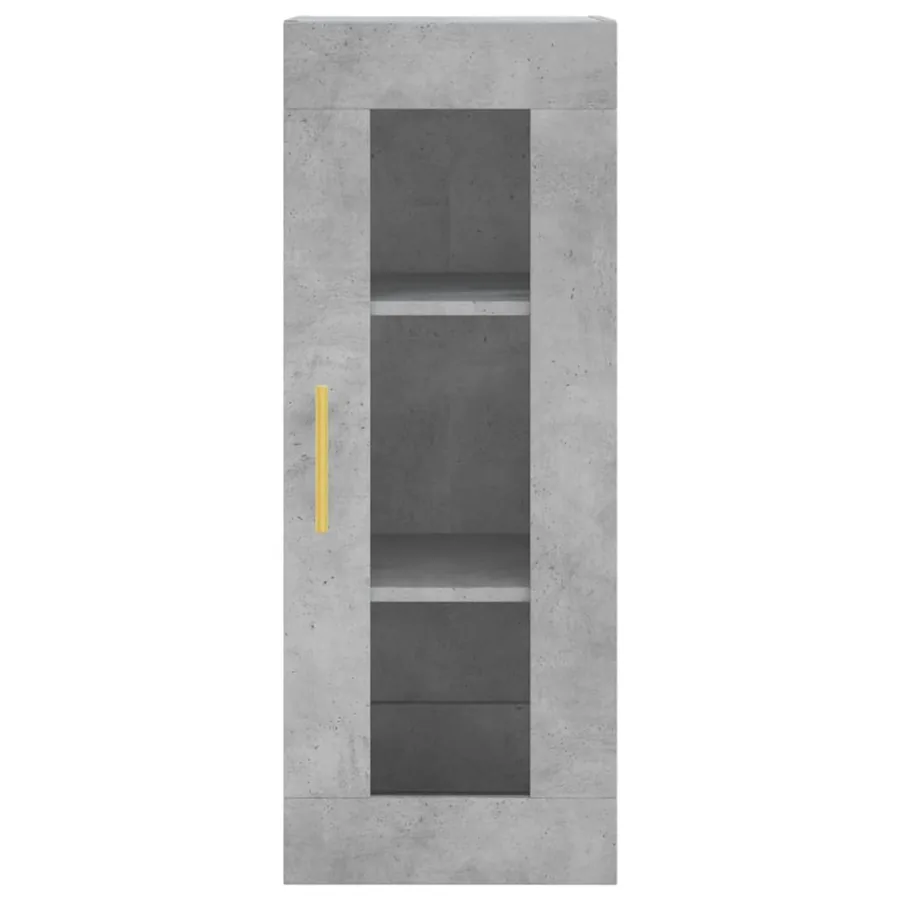 Buffet haut Gris béton 34,5x34x180 cm Bois d'ingénierie - 6