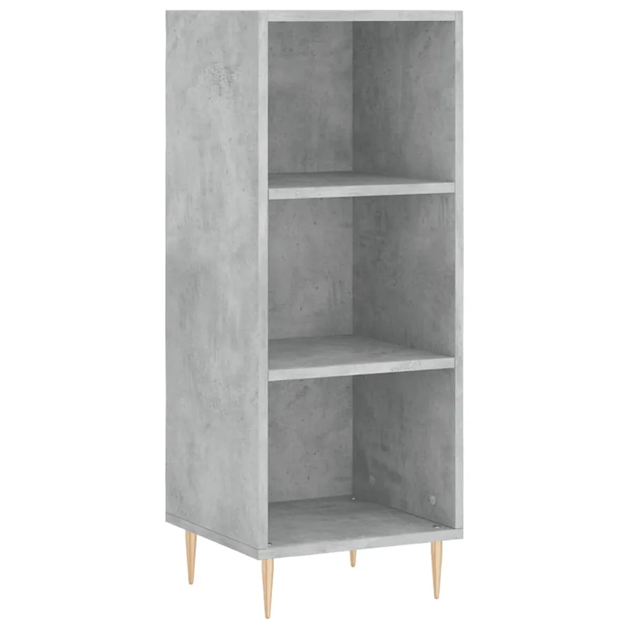 Buffet haut Gris béton 34,5x34x180 cm Bois d'ingénierie - 7
