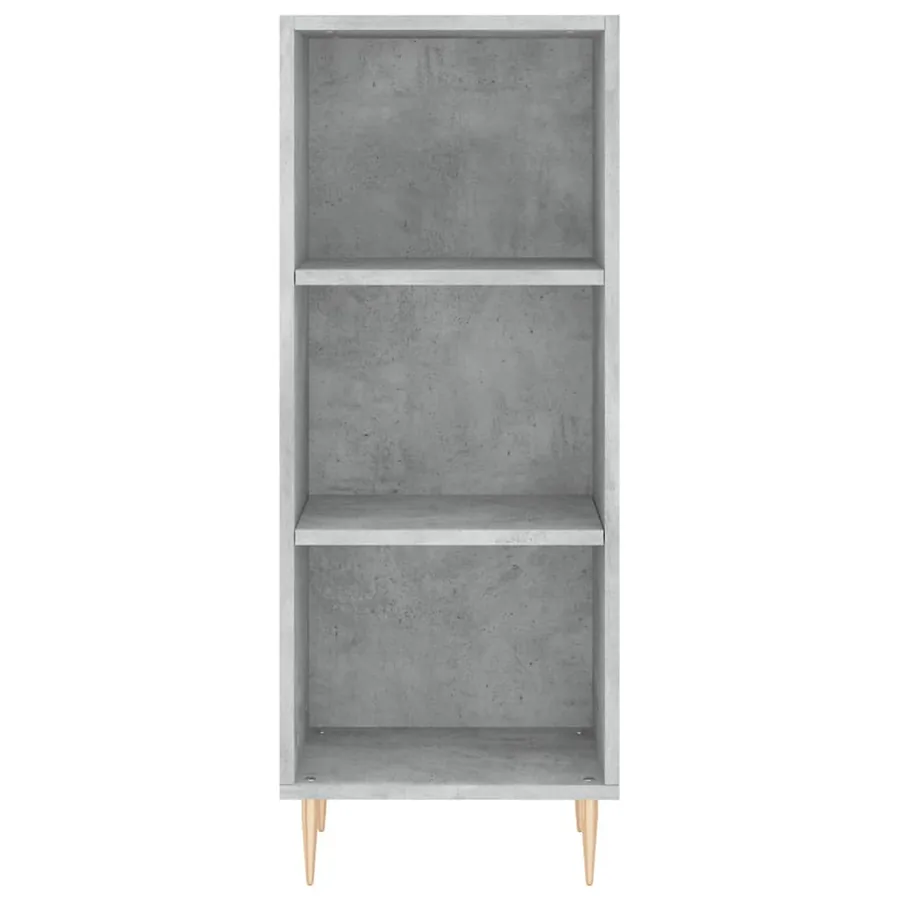Buffet haut Gris béton 34,5x34x180 cm Bois d'ingénierie - 8