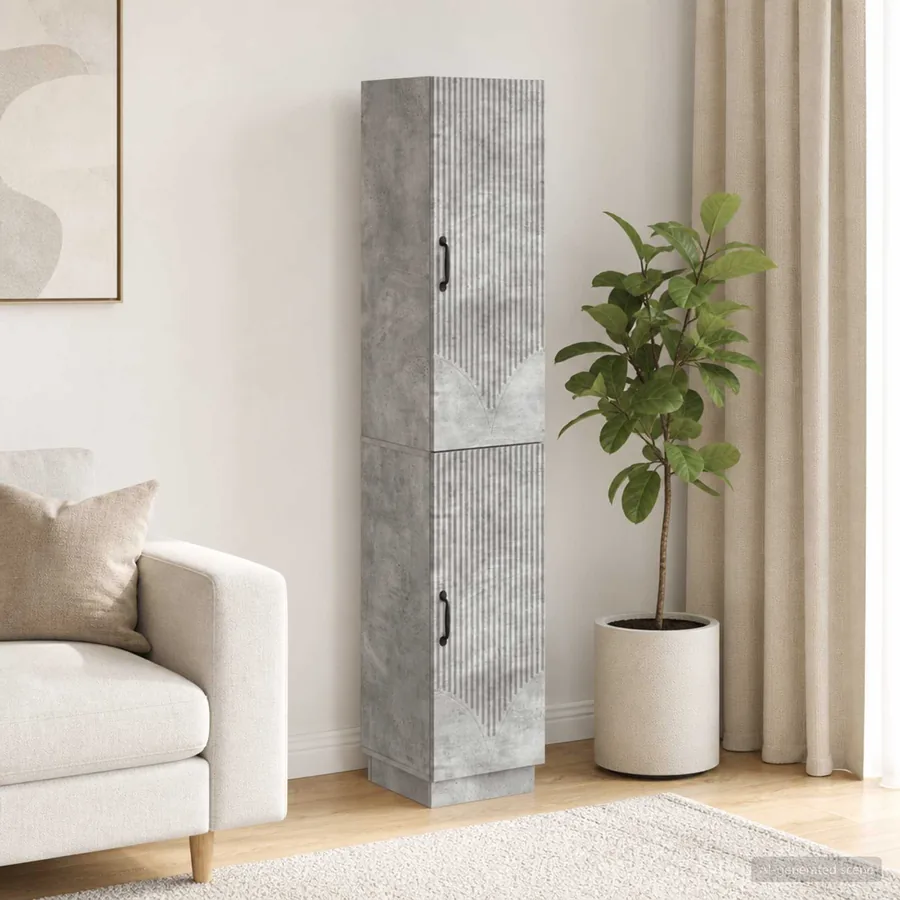 Ensemble de Meubles 2 pcs Gris béton Bois d'ingénierie