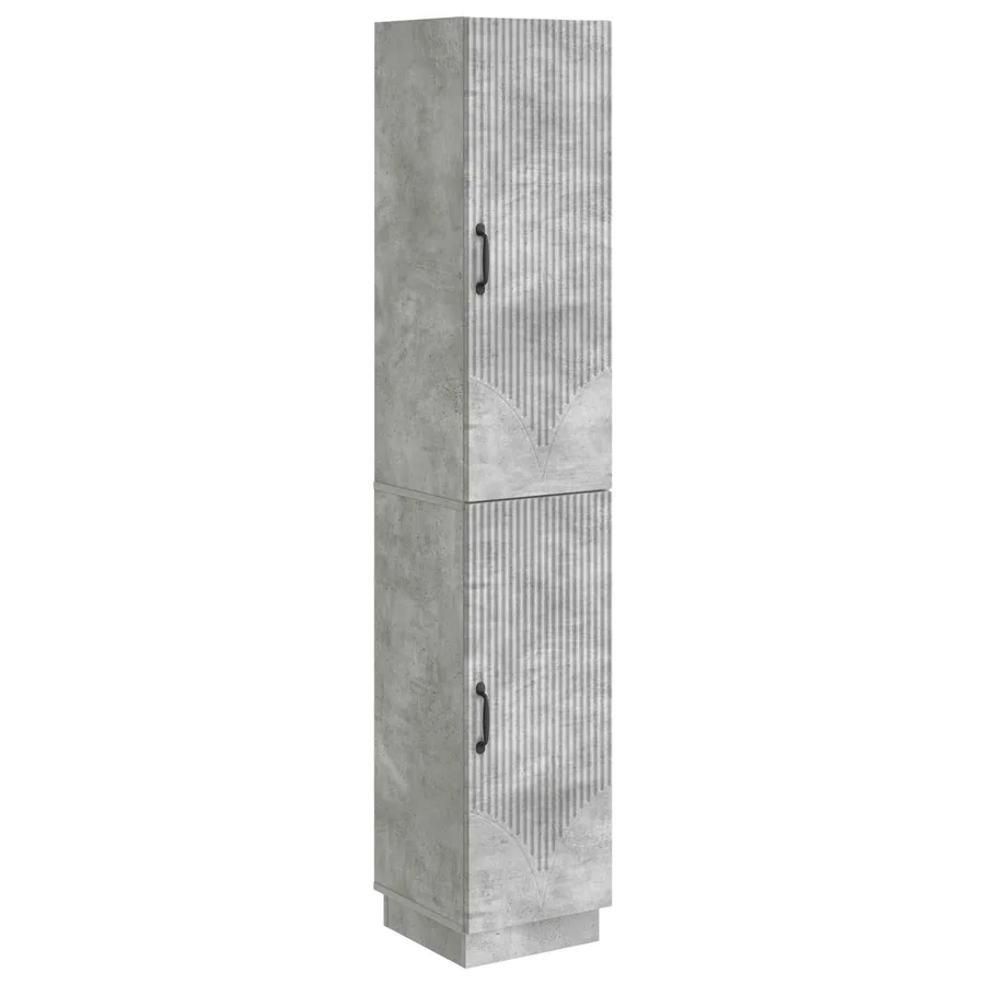 Ensemble de Meubles 2 pcs Gris béton Bois d'ingénierie - 2