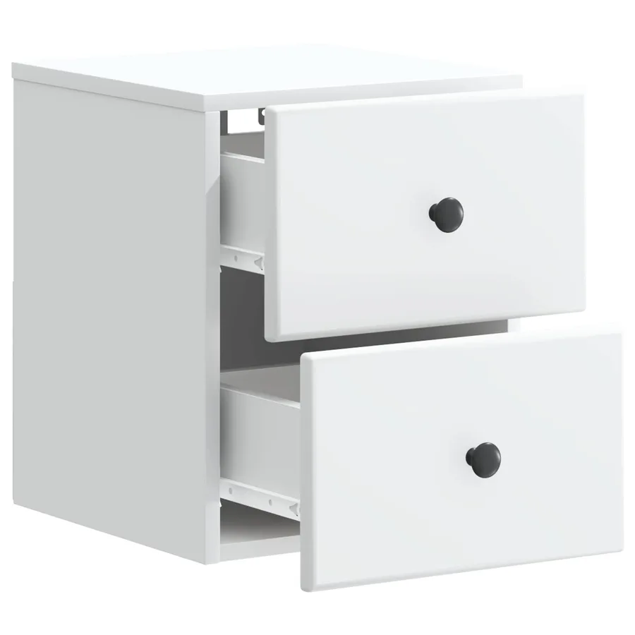 Cabinet de chevet mural avec tiroir Blanc 34,5 x 33 x 40 cm - 4