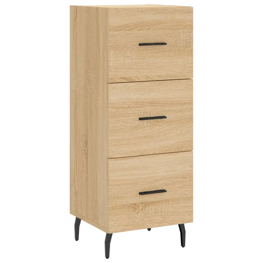 Buffet haut Chêne sonoma 34,5x34x180 cm Bois d'ingénierie - 4