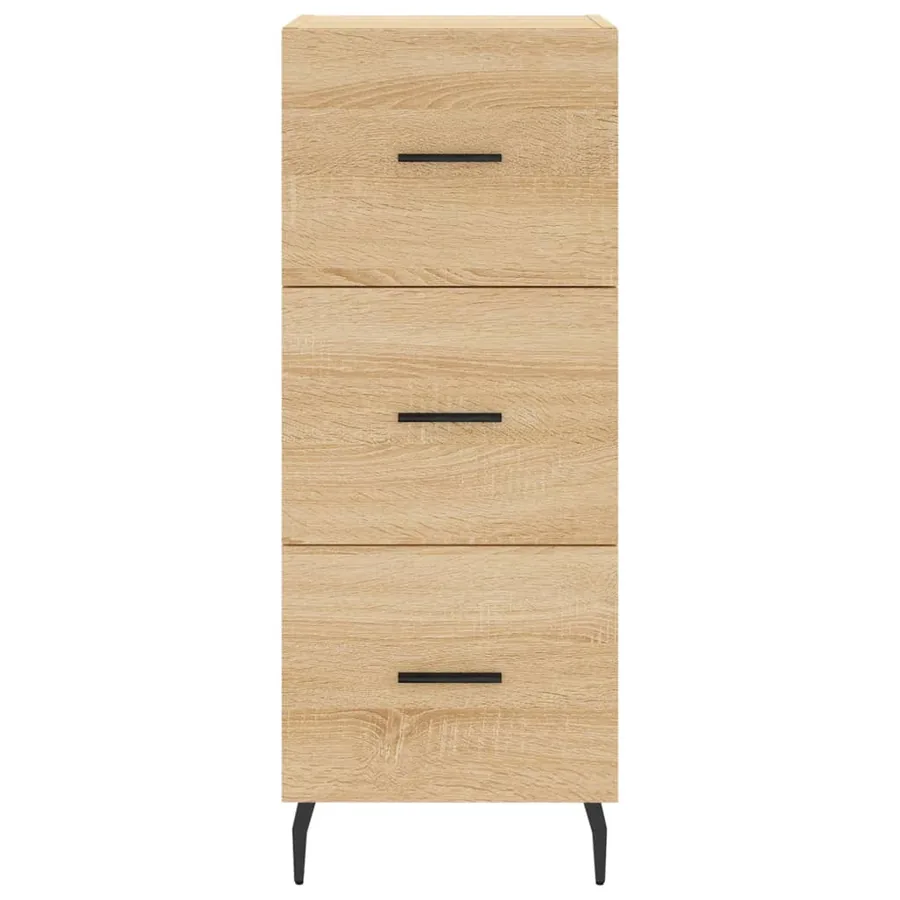 Buffet haut Chêne sonoma 34,5x34x180 cm Bois d'ingénierie - 5